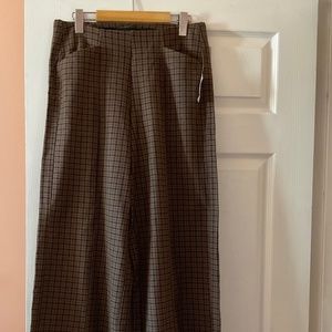 BNWT - Plaid wide leg pants